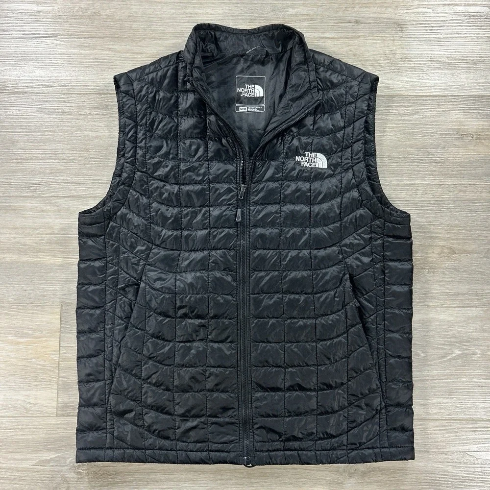 The North Face Mens Medium Black ThermoBall Eco Quilted Insulated Puffer Vest